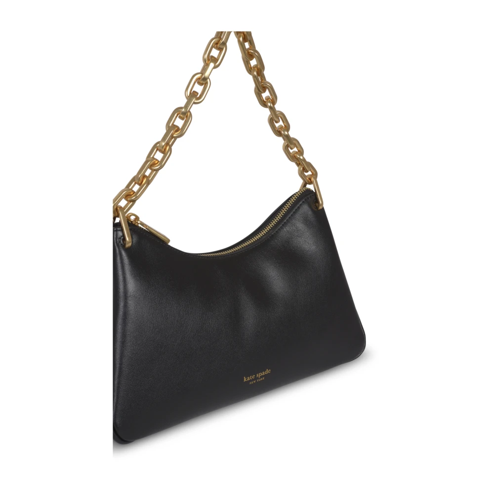 Kate Spade Zwarte Leren Schoudertas met Ketting Black Dames