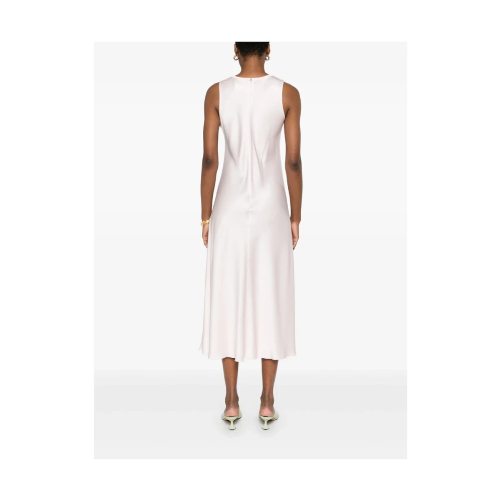 Forte Roze Jurk met Wijd Uitlopende Zoom Pink Dames