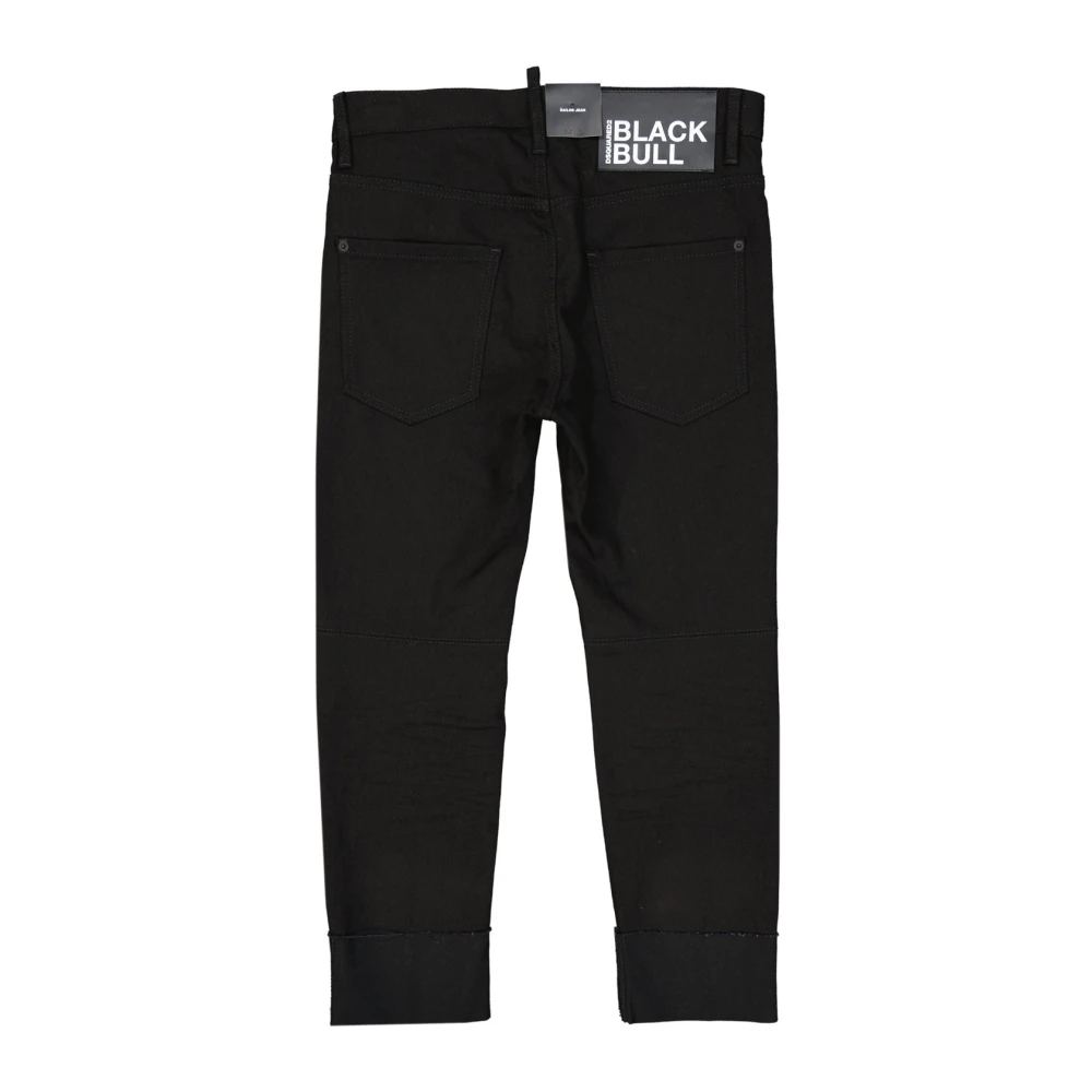 Dsquared2 Zwarte Bull Sailor Denim Jeans Black Dames