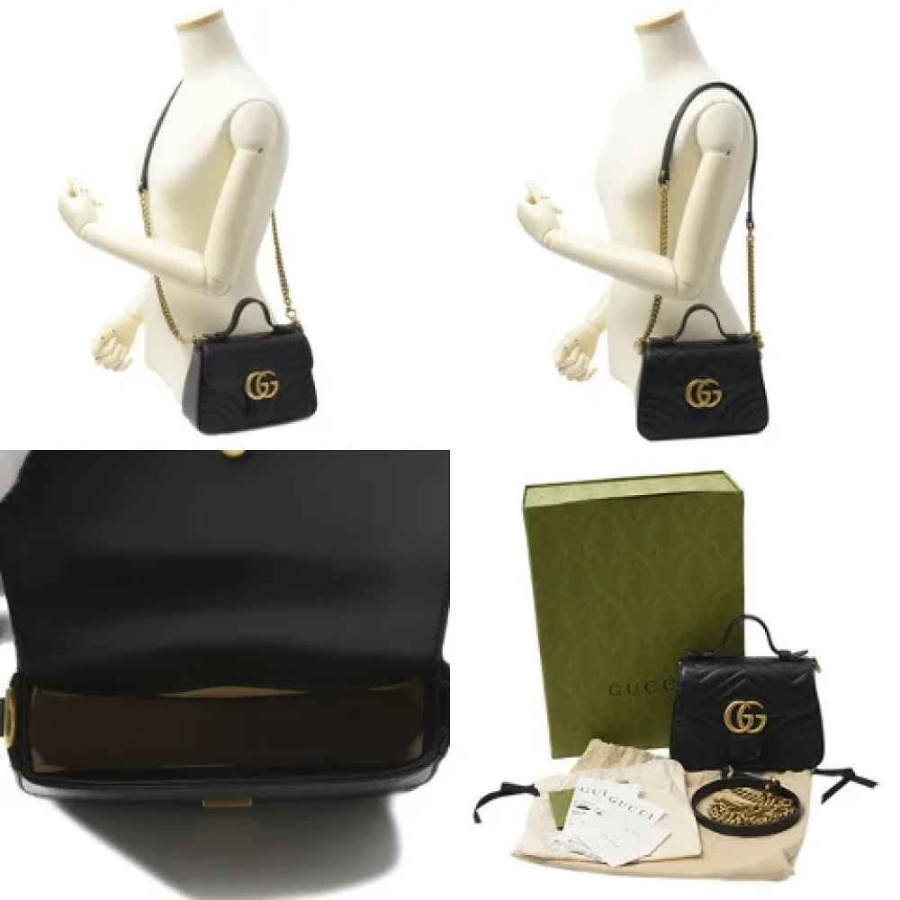 Gucci Vintage Pre-owned Leather gucci-bags Black Dames