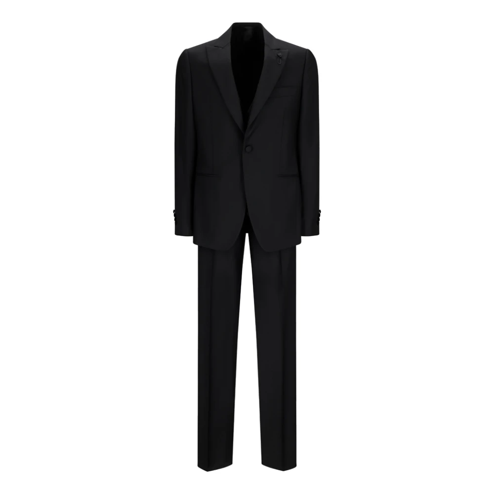 Lardini Men's Black Evento Tuxedo Suit For - Single Breasted Suits - Xl - Suits