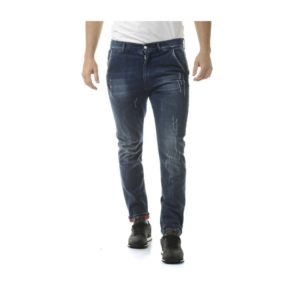 Daniele Alessandrini Men's Blue Classic Denim Jeans - Slim Fit Jeans - W30 - Jeans