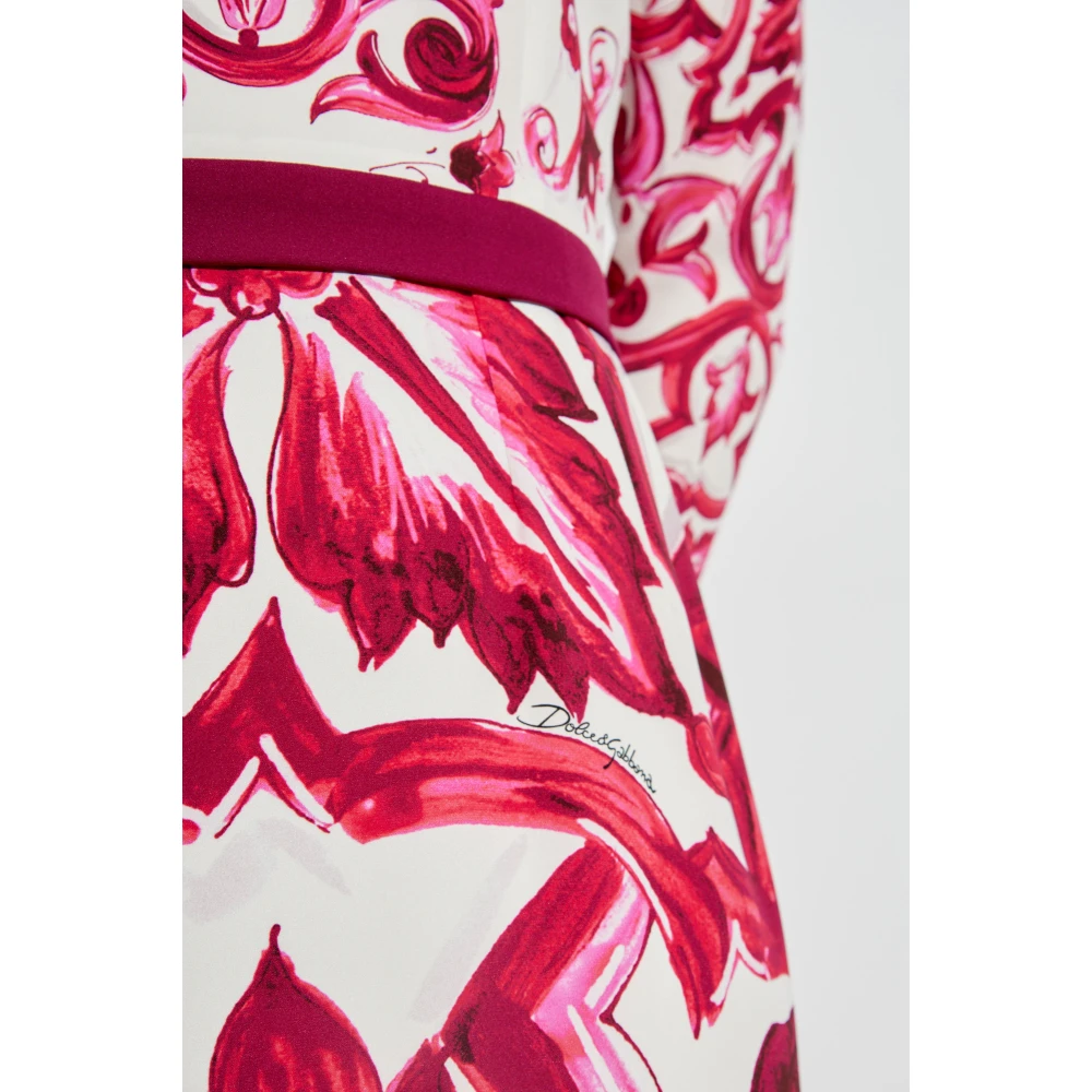 Dolce & Gabbana Jurk met Majocila patroon Pink Dames