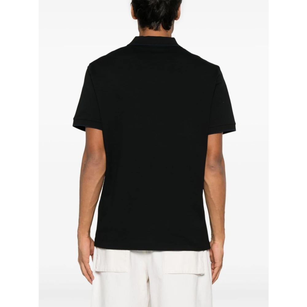 Giorgio Armani Zwarte Polo Shirts en Polos Black Heren