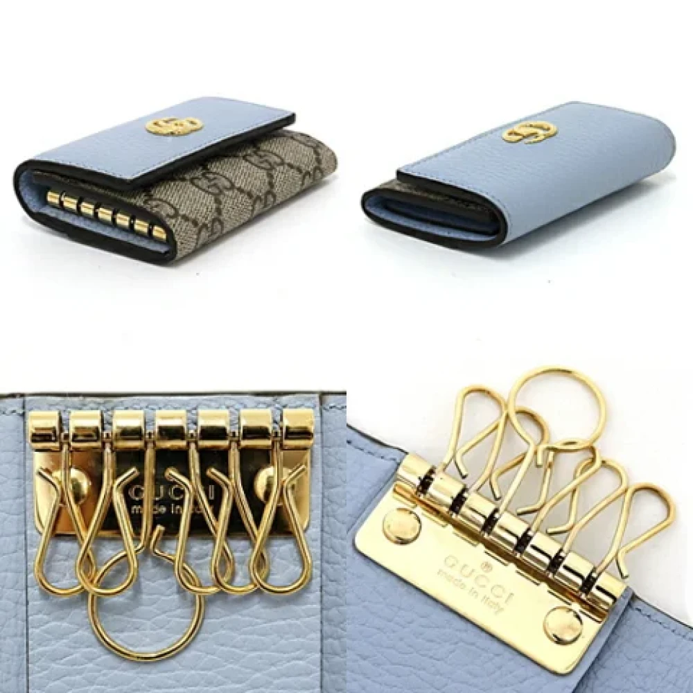 Gucci Vintage Pre-owned Canvas key-holders Blue Dames