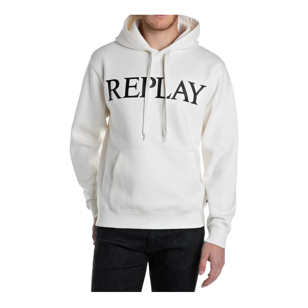 Replay Hoodie met capuchon White Heren