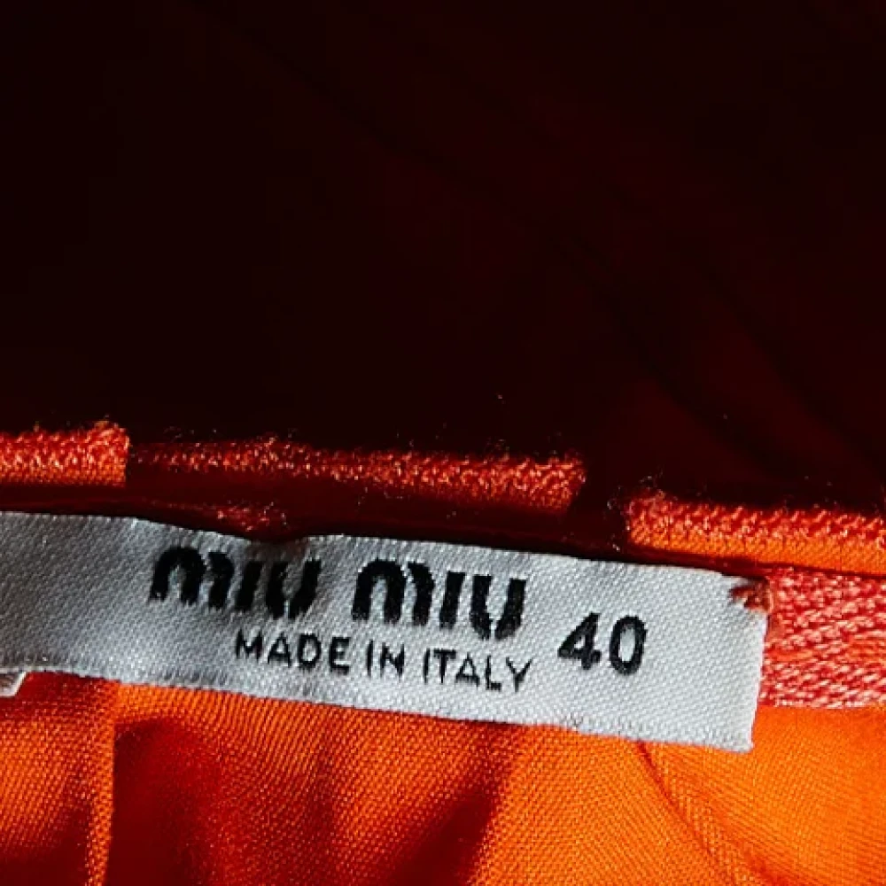 Miu Pre-owned Cotton dresses Orange Dames