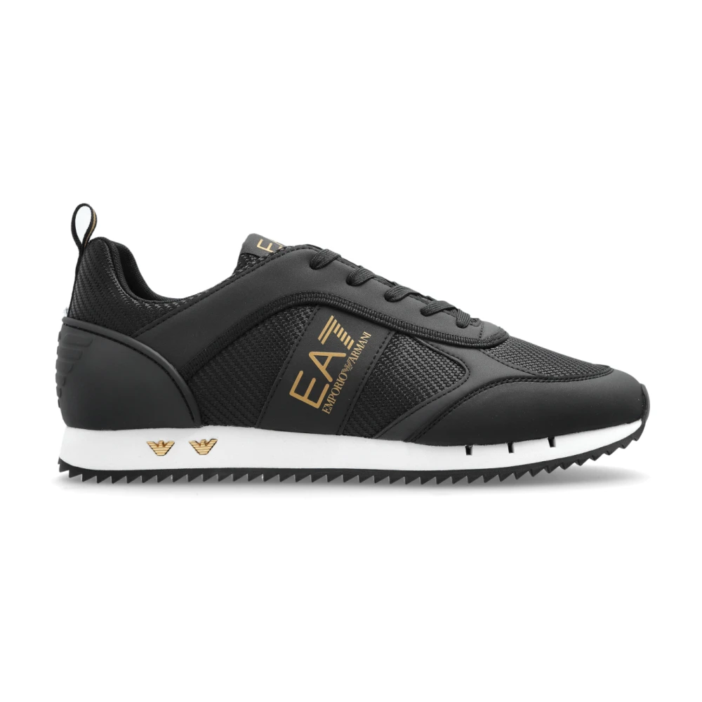 Emporio Armani EA7 Sportschoenen met logo Heren Schoenen Zwart