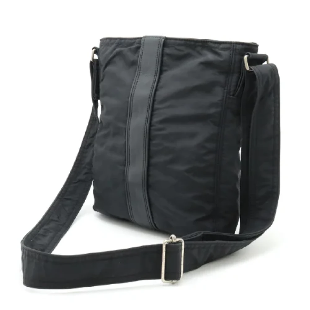 Hermès Vintage Pre-owned Canvas shoulder-bags Black Dames