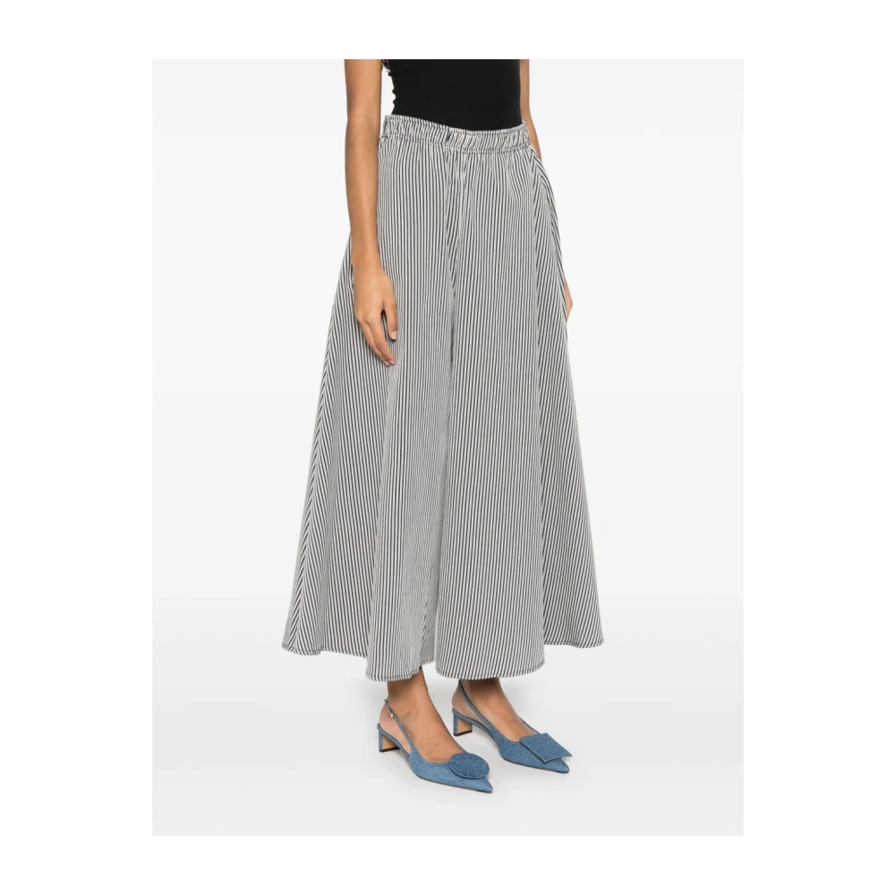 Alysi Blauwe Rok met Elastische Tailleband Blue Dames