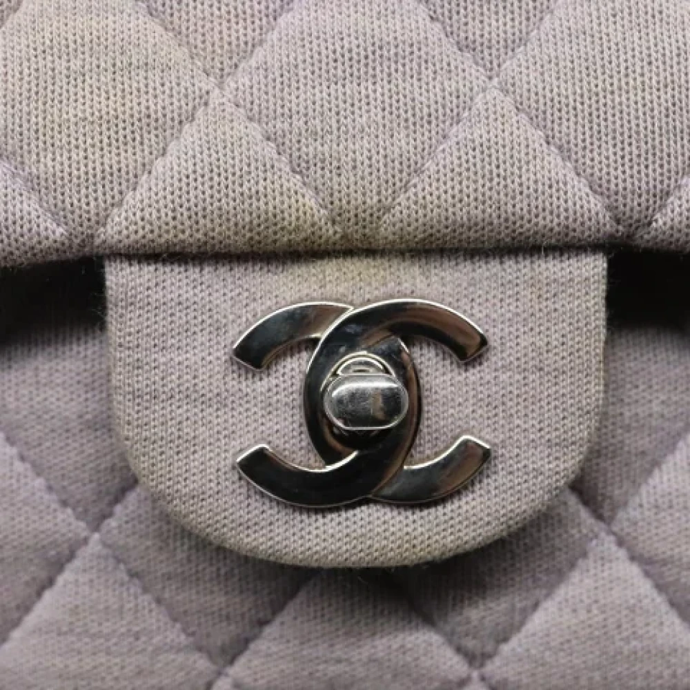 Chanel Vintage Pre-owned Cotton handbags Purple Dames