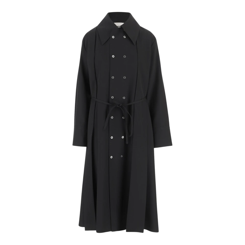 Jil Sander Women's Black Wool Coat With Belt