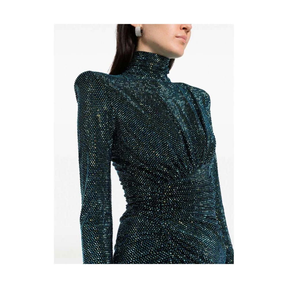 Alexandre Vauthier Smaragdgroene jurk met kristallen versiering Blue Dames
