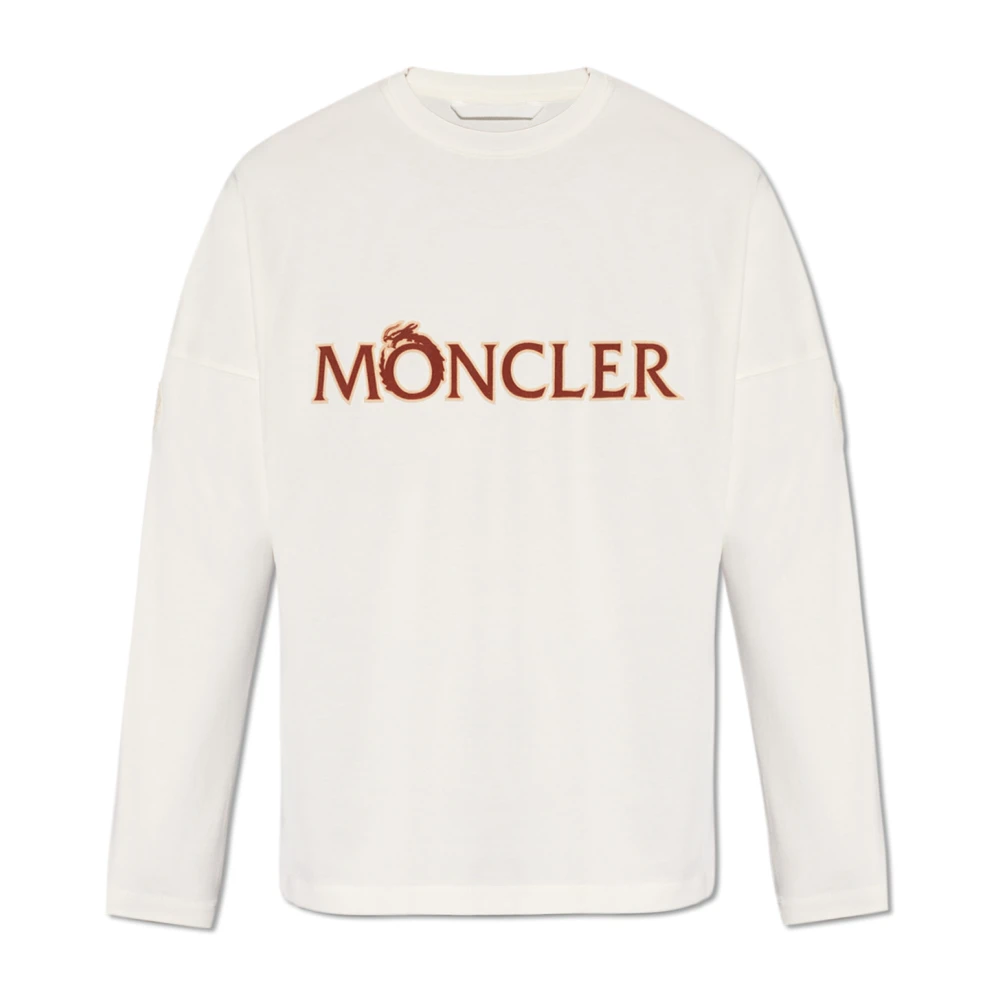 Moncler T-shirt med logotyp Beige, Herr