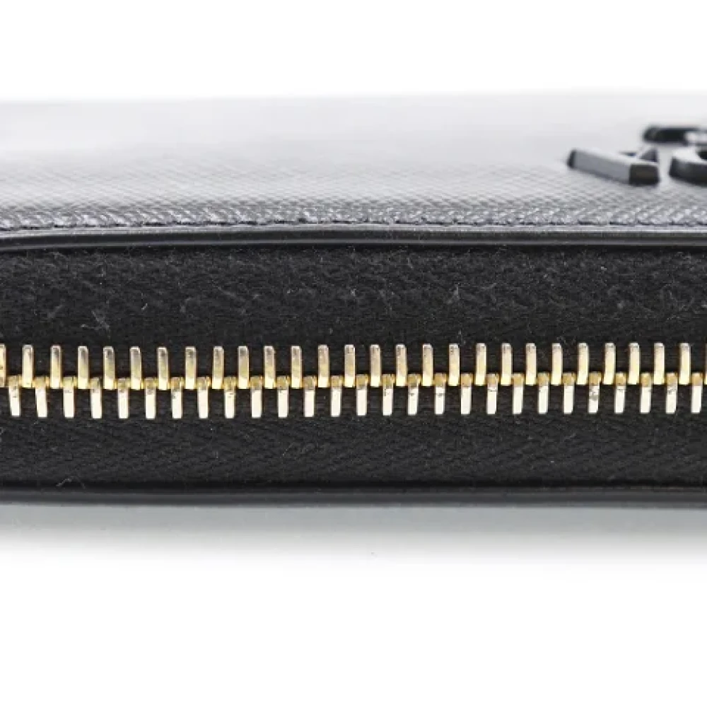 Prada Vintage Pre-owned Leather wallets Black Dames