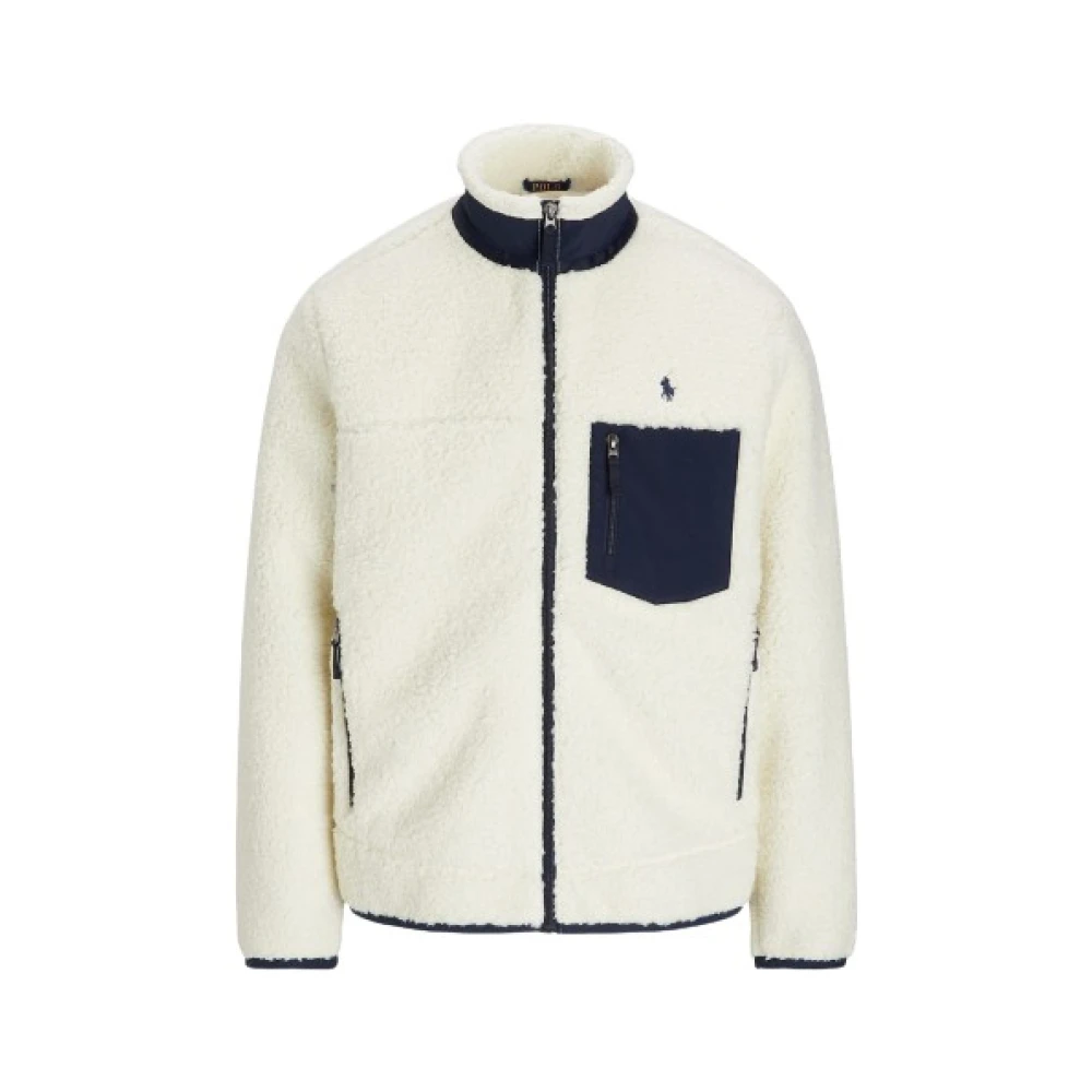 Polo Ralph Lauren Hybride Fleece Jas met Contrasterende Details Beige Heren