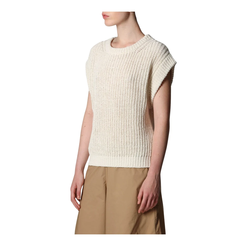 Roberto Collina Women's Beige Round-Neck Knitwear, M, Rundhals Pullunder