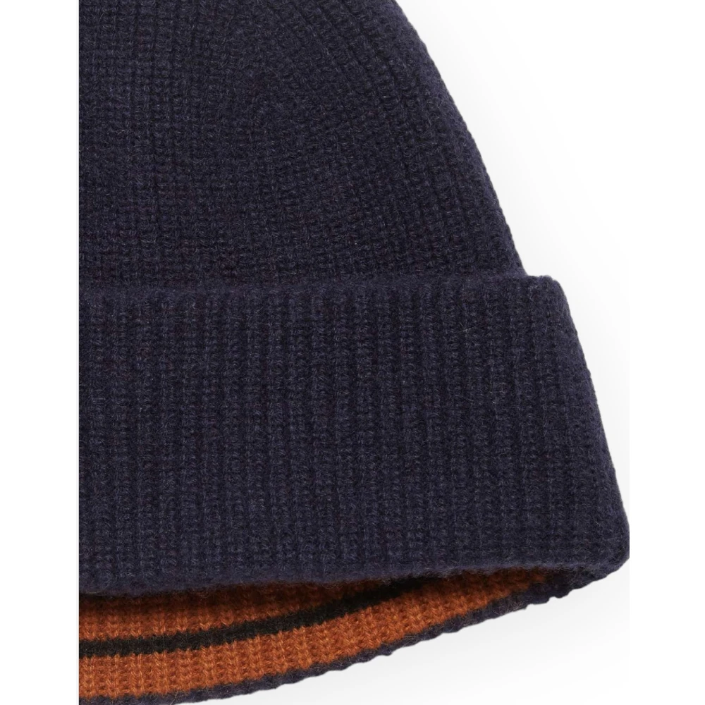 Ermenegildo Zegna Kasjmier Beanie Muts Blue Heren