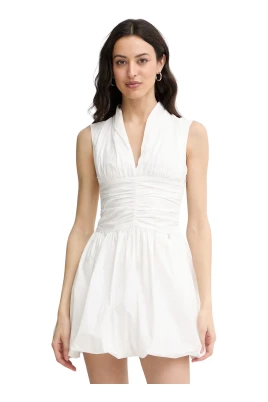 Ruched Bubble Mini Dress