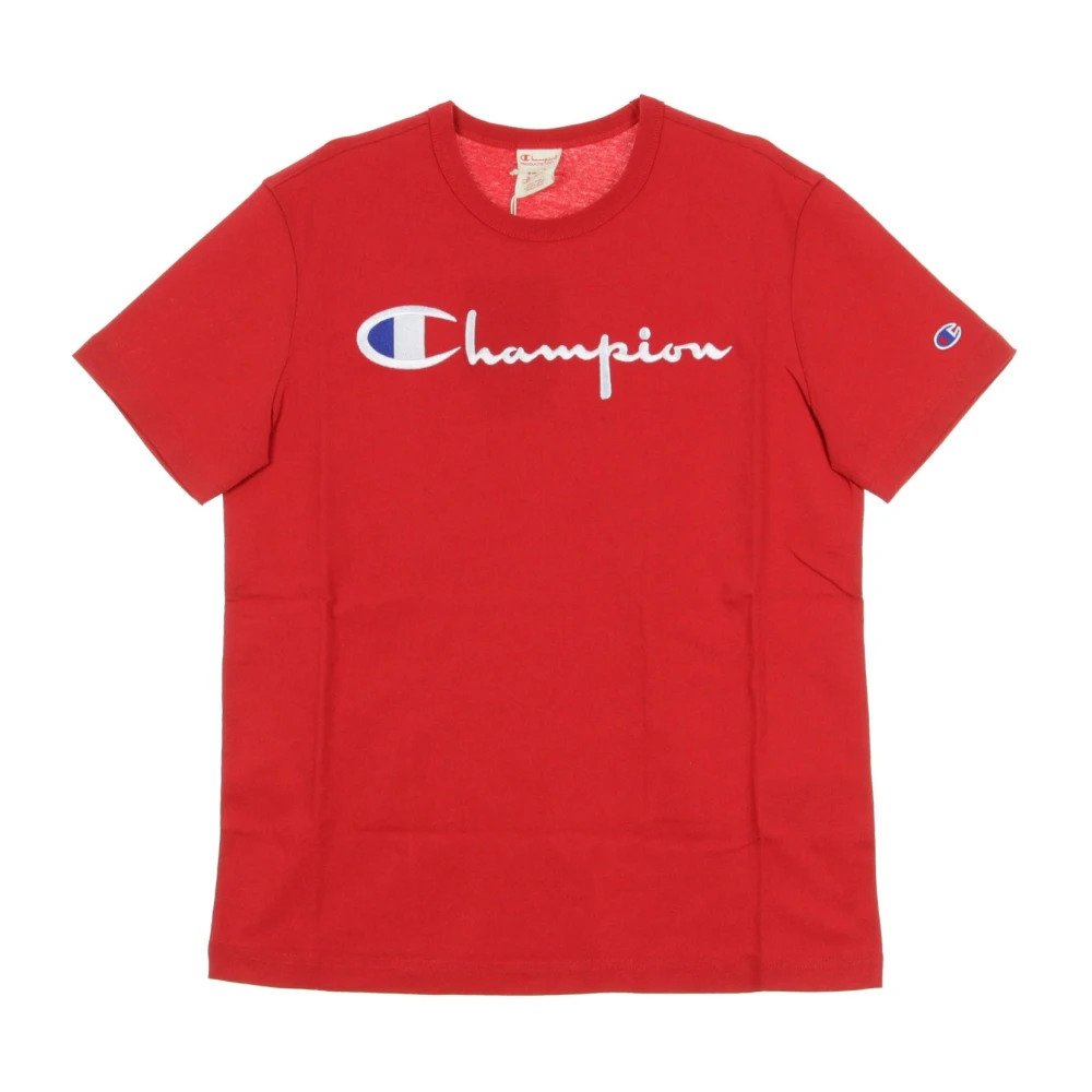 Champion Men's Red Crewneck Tee For