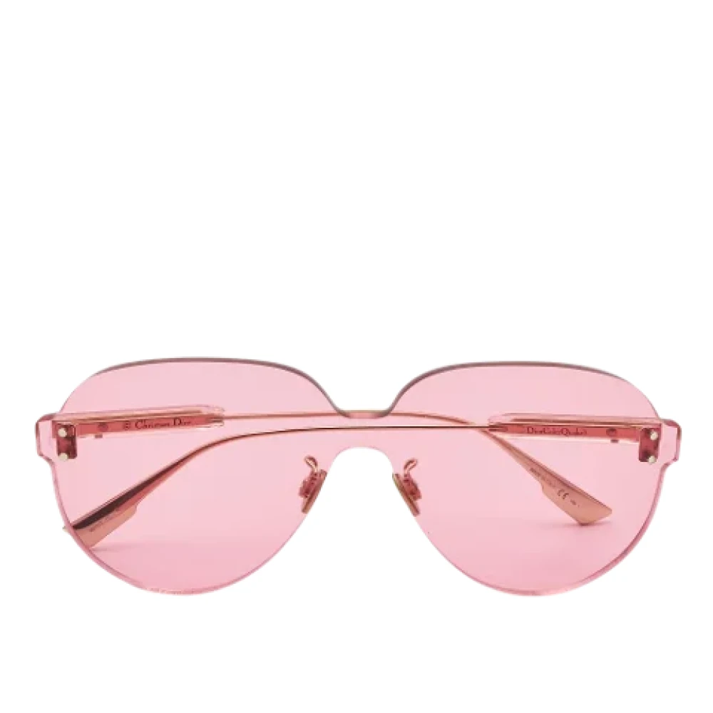 Dior Vintage Pre-owned Metal sunglasses Pink Dames