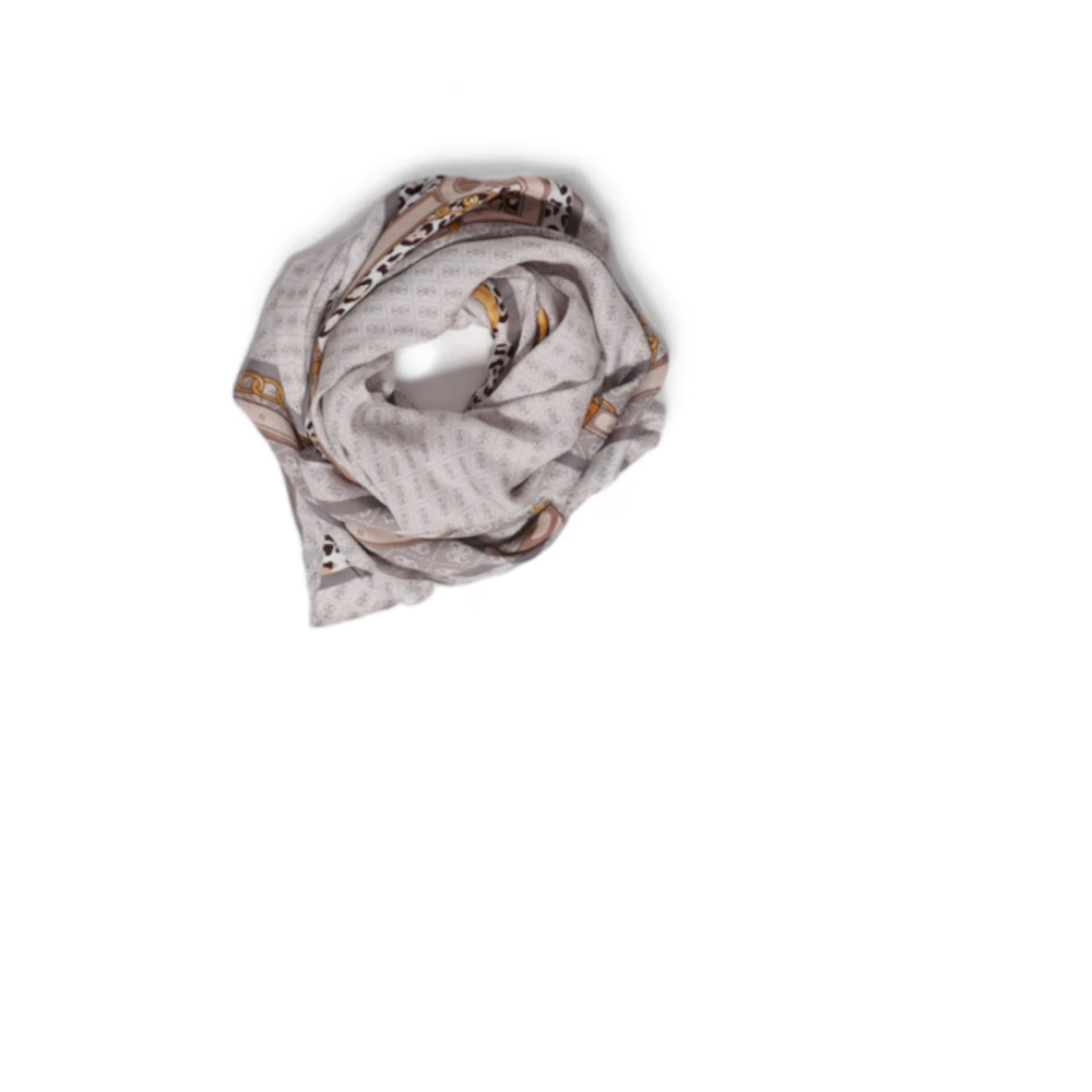 Guess Gedrukte Viscose Sjaal Beige Print Beige Dames
