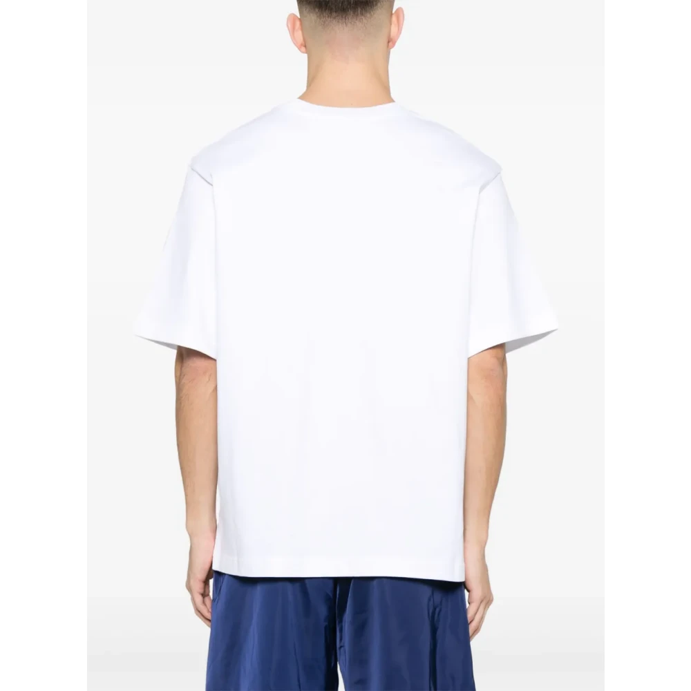 Casablanca Beach Wave Ronde Hals Korte Mouw T-shirt White Heren