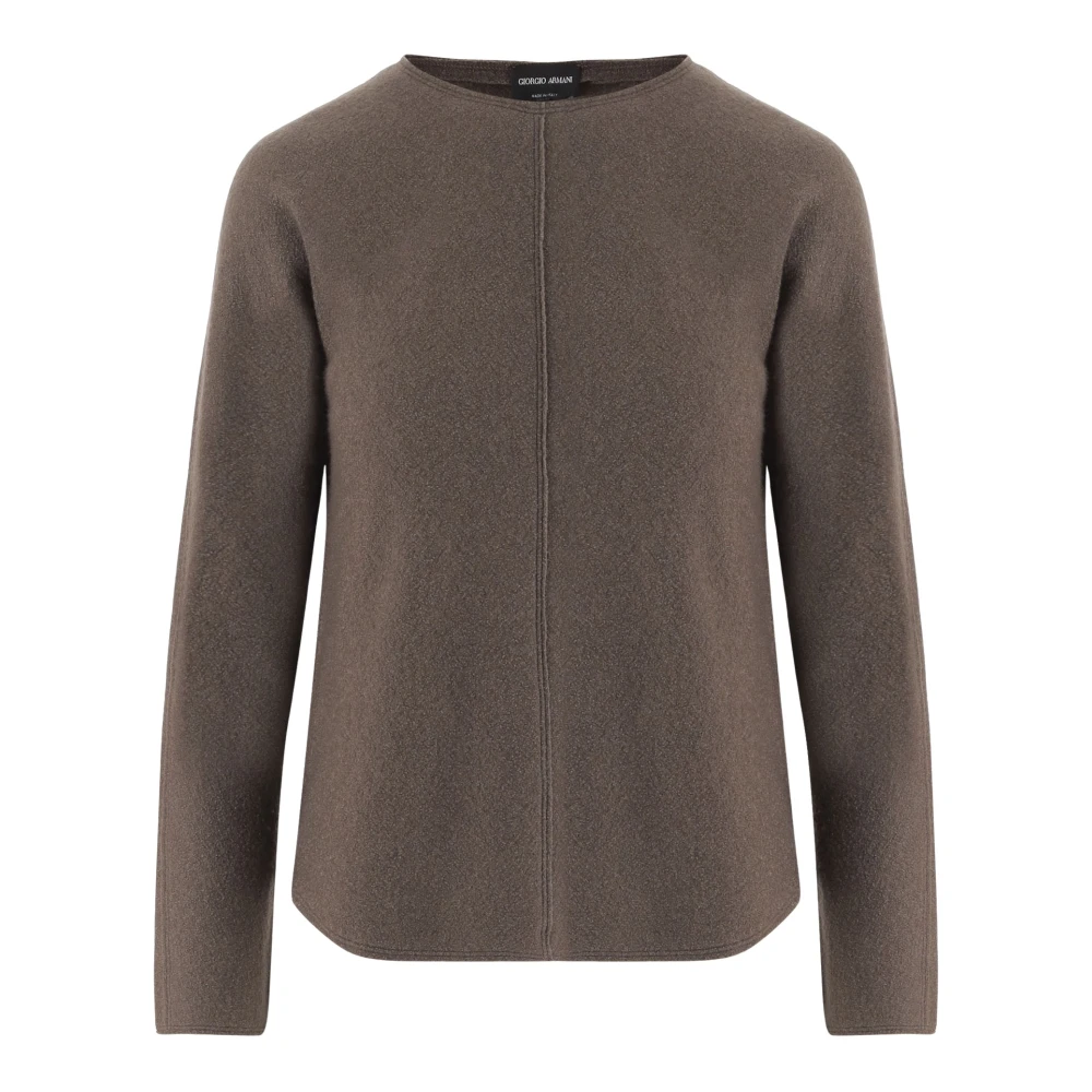 Giorgio Armani Mujer Marrón - Jersey De Seda Y Cachemira Elástica - Knitwear - Xs