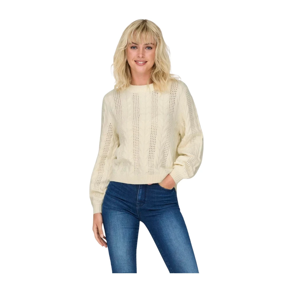 Only Ruby Gebreide Trui Vrouwen White Dames