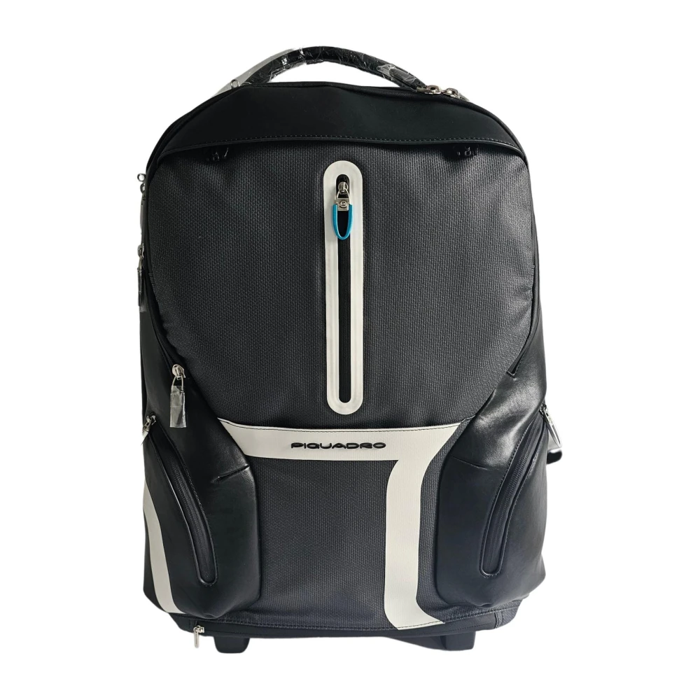 Piquadro Men's Black Synthetic And Fabric 2-Wheel Cabin