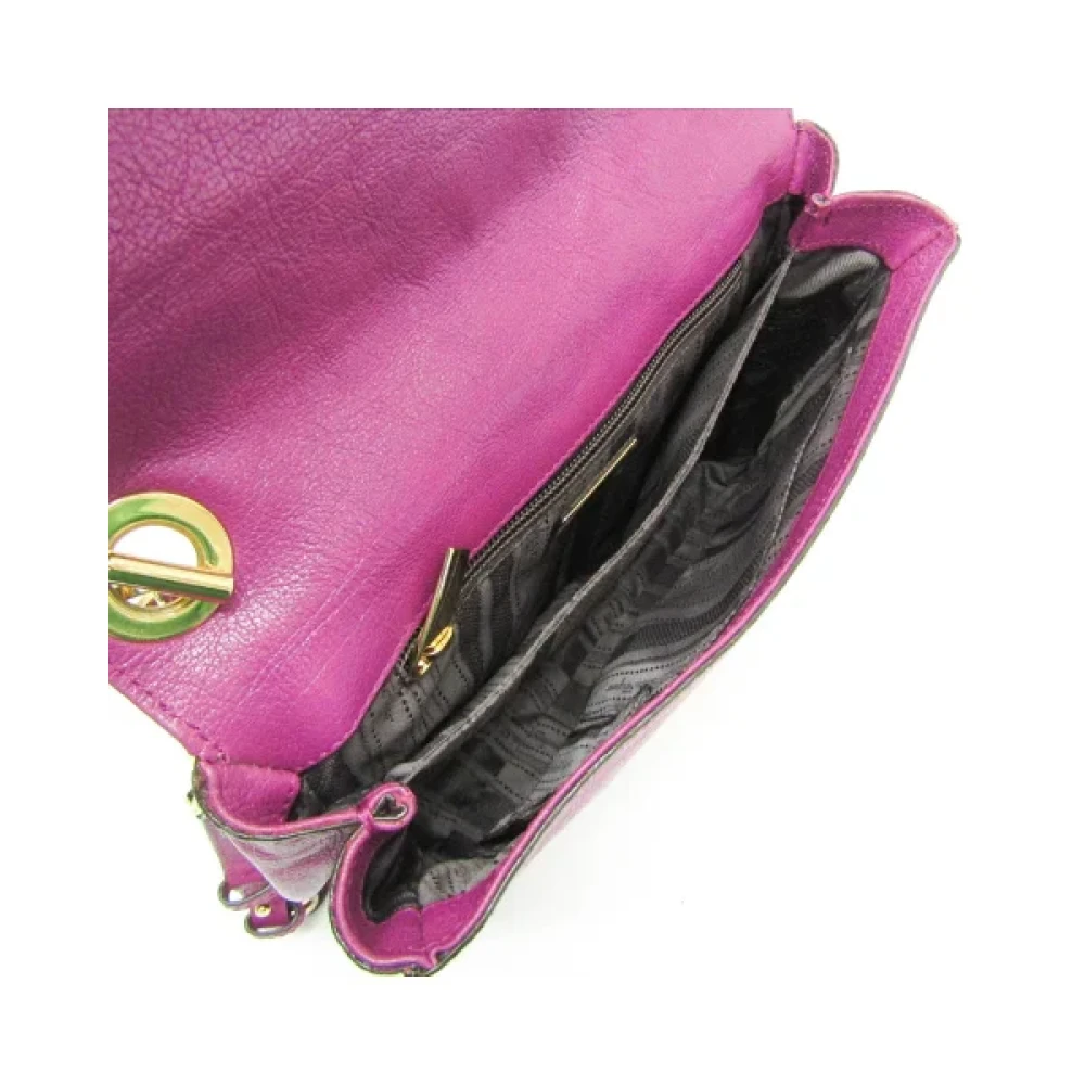 Salvatore Ferragamo Pre-owned Leather shoulder-bags Purple Dames