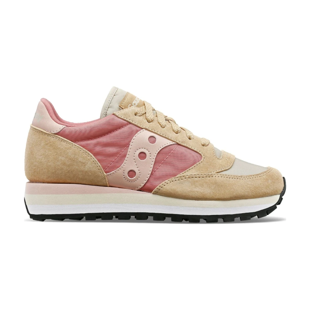 Saucony Women's Beige Leather Jazz Triple Trainers - Sneakers - 5 Uk - Shoes