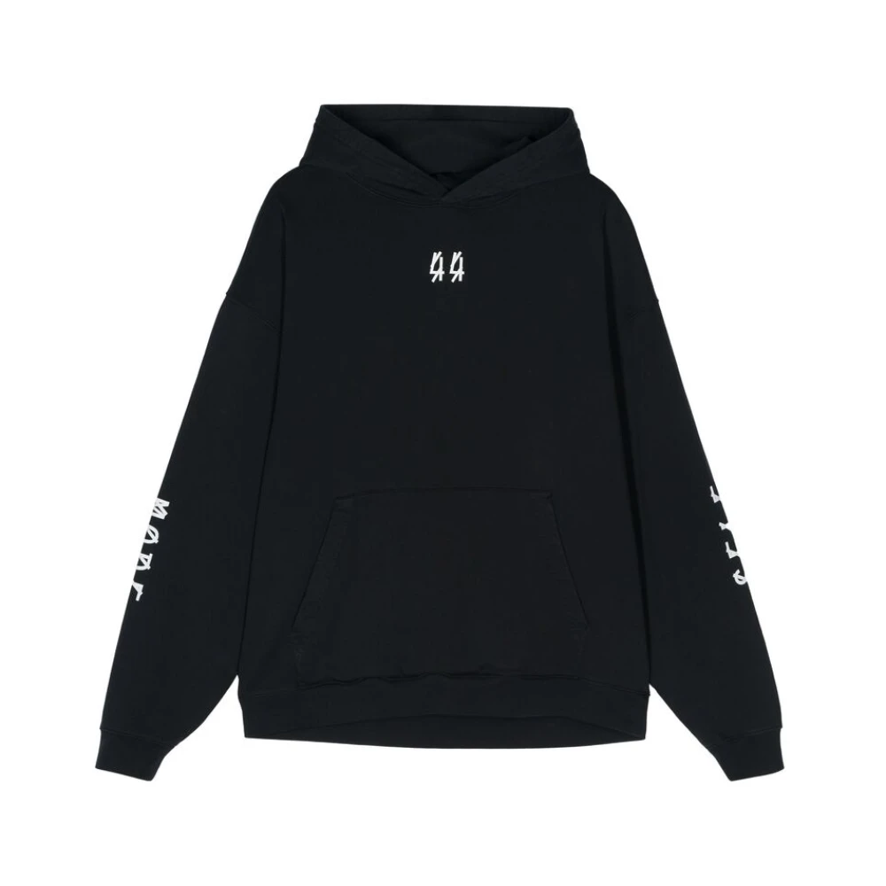 44 Label Group Zwarte hoodie met grafische print Black Heren