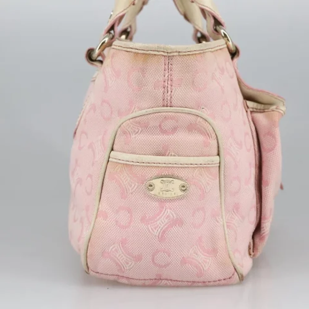 Celine Vintage Pre-owned Canvas handbags Pink Dames