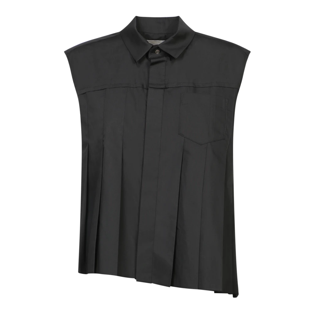 Sacai Zwarte T-shirts & Polo's voor vrouwen Black Dames