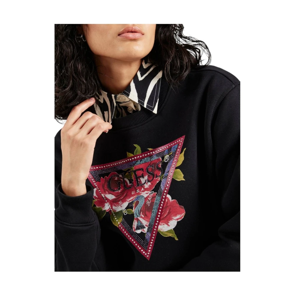 Guess Crewneck Sweatshirt Black Dames