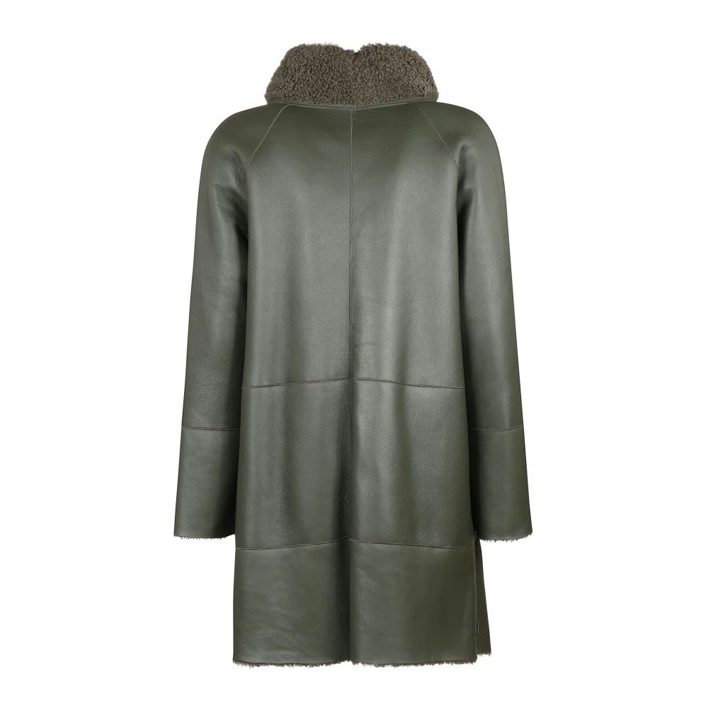 Suprema Shearling Coat Green Dames