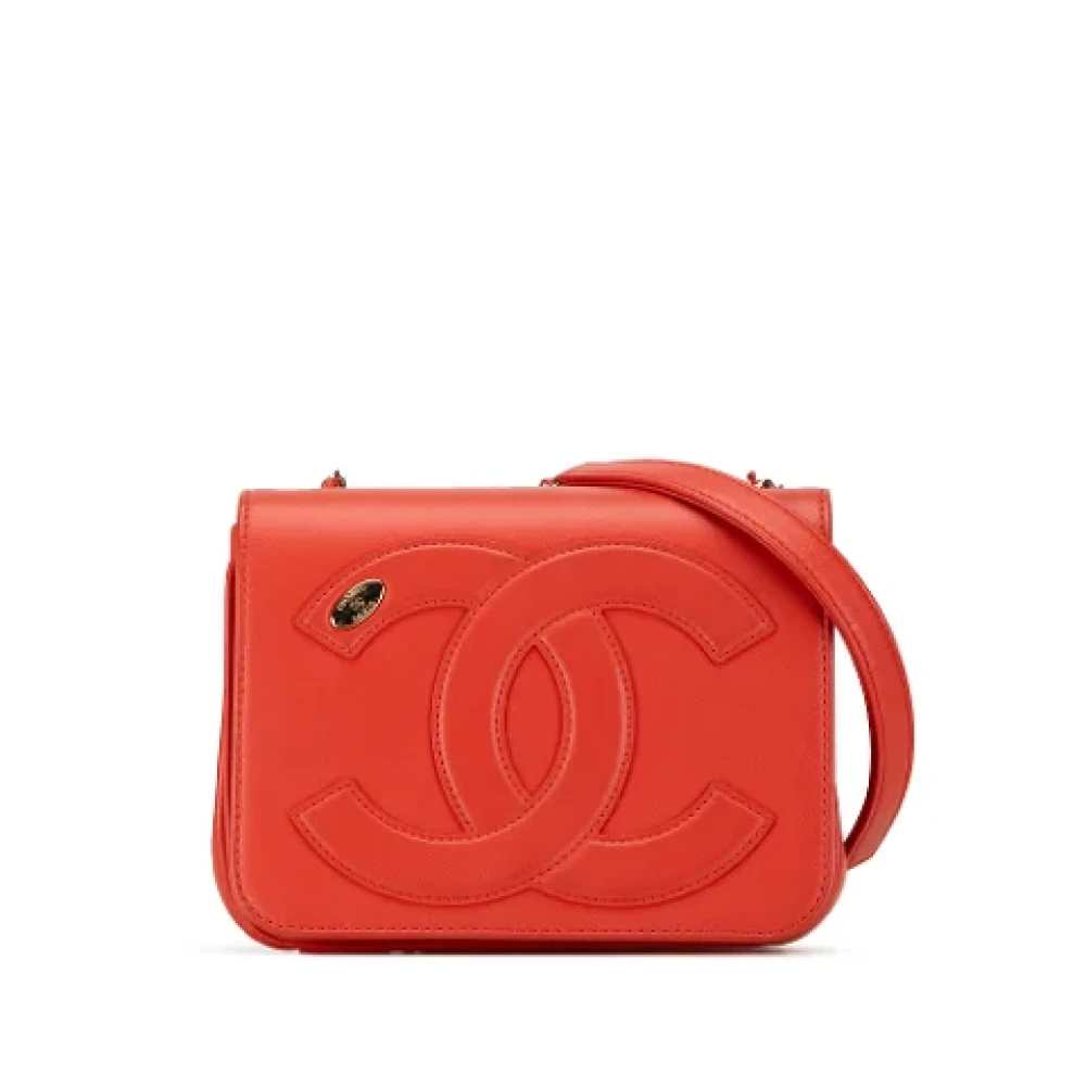 Chanel Vintage Pre-owned Leather shoulder-bags Red Dames