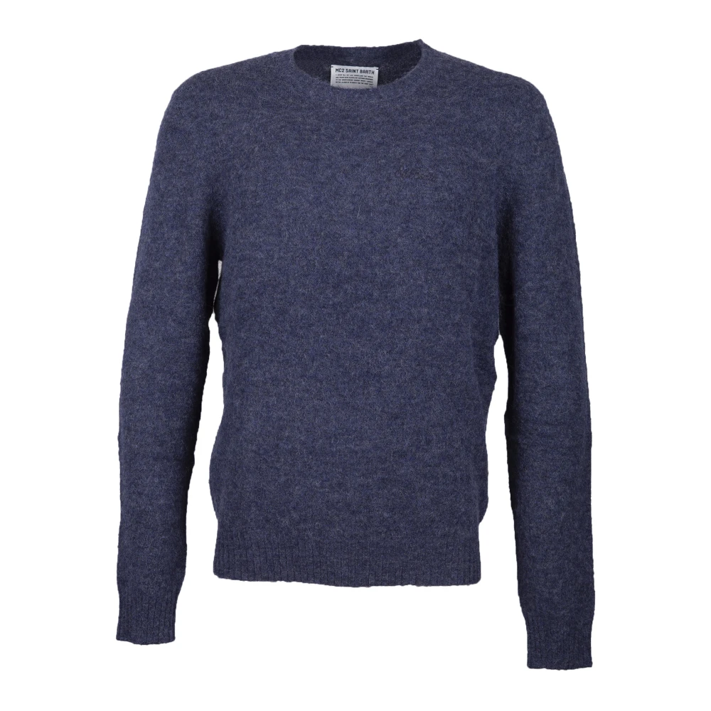 MC2 Saint Barth Navy Blue Lamswol Heren Trui Blue Heren