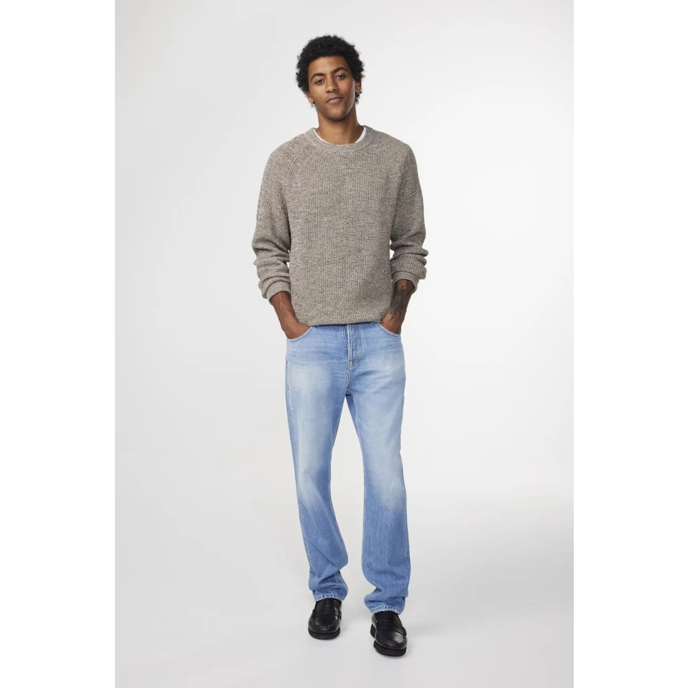 Nn07 Round-neck Knitwear Gray Heren