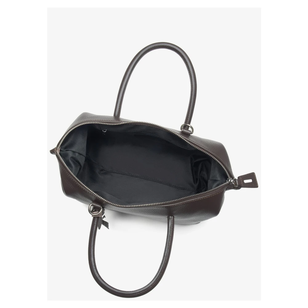 Estro Donkerbruine Satchel Handtas voor Vrouwen gemaakt van Premium Italiaans Echt Leer Brown Dames