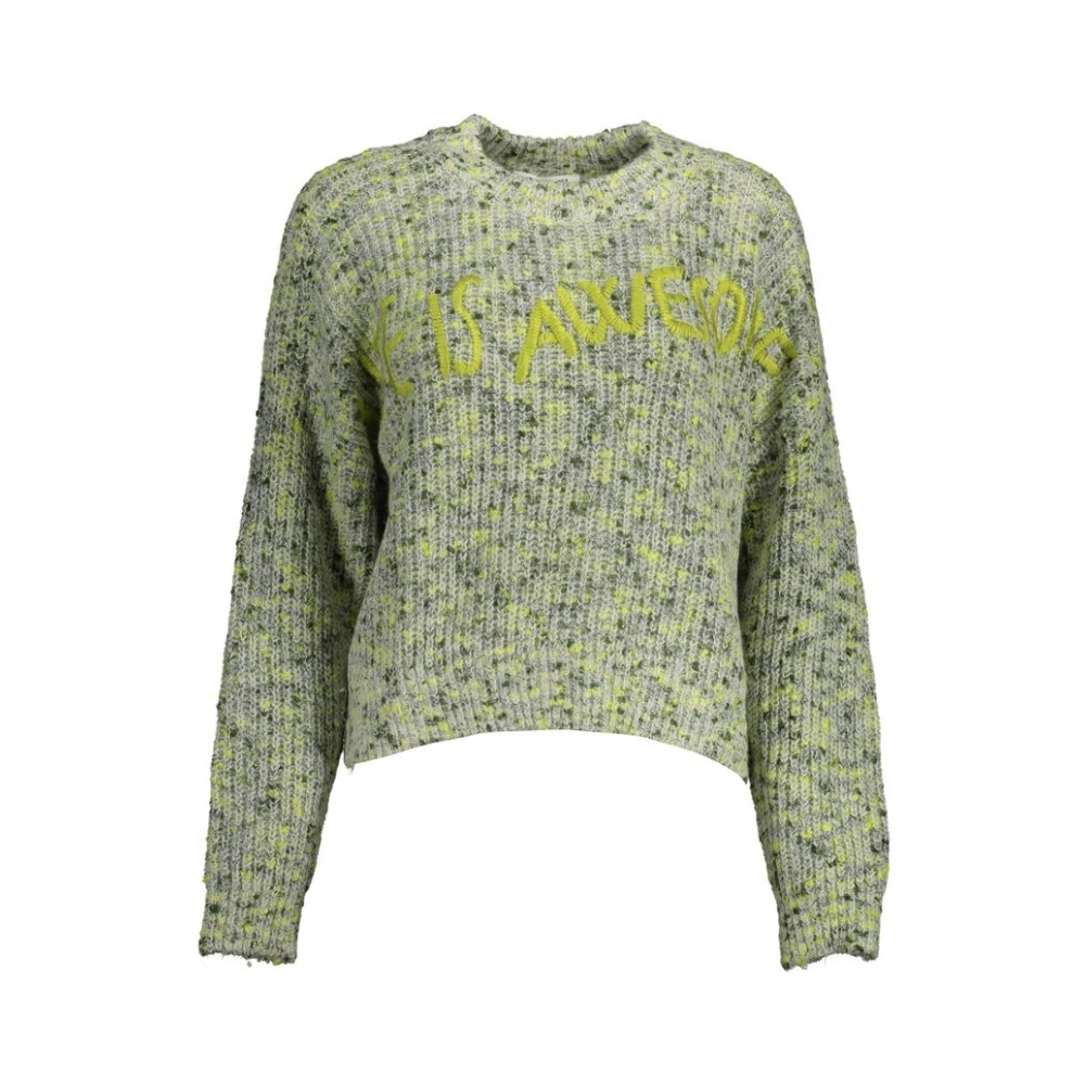 Desigual Vrouw Multicolor Truien & Vesten Dames, Veelkleurig, L, Polyester, Groene Polyester Trui