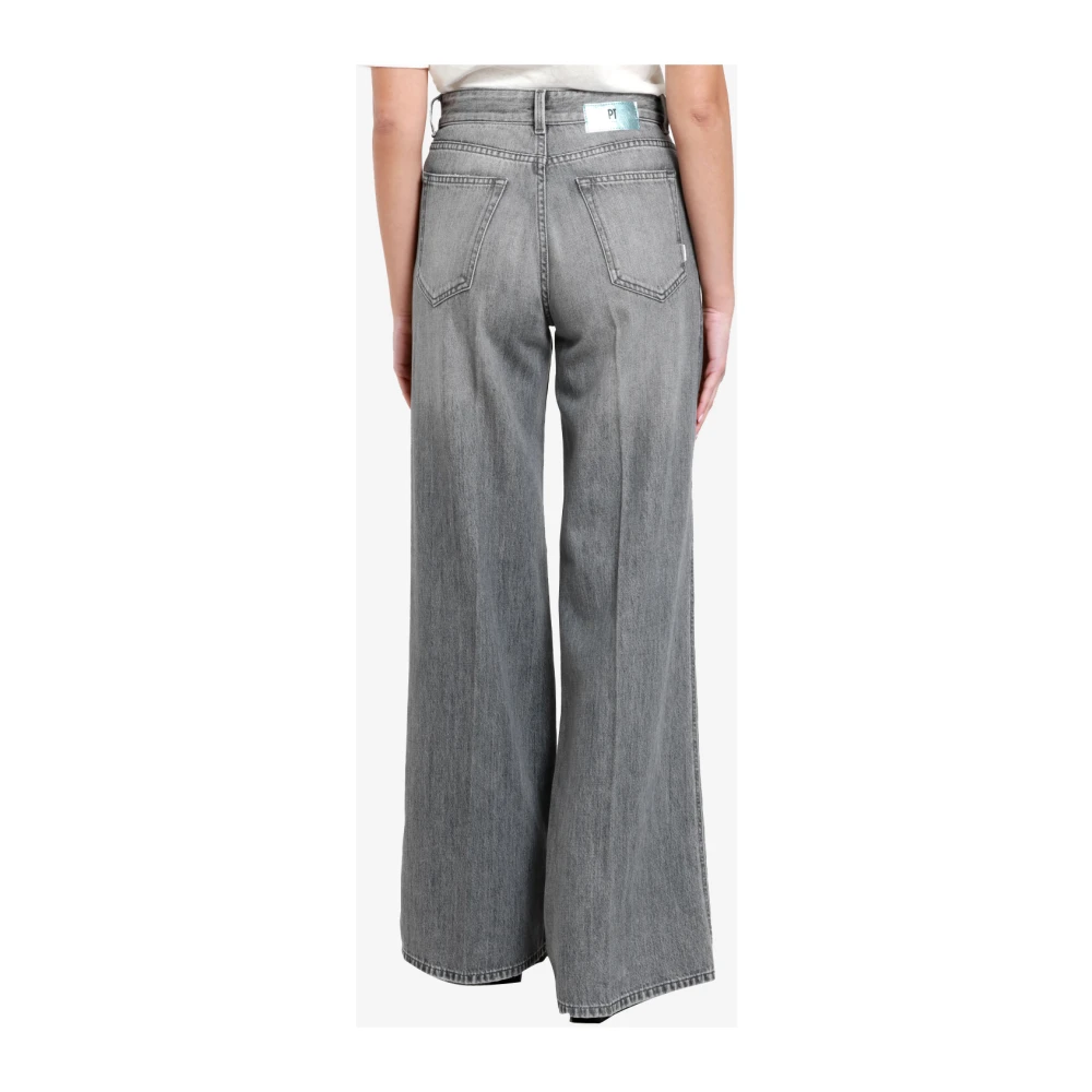 PT Torino Hoge Taille Wijde Pijp Denim Jeans Gray Dames