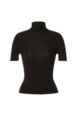 Kashmirtröja med turtleneck och utskärning