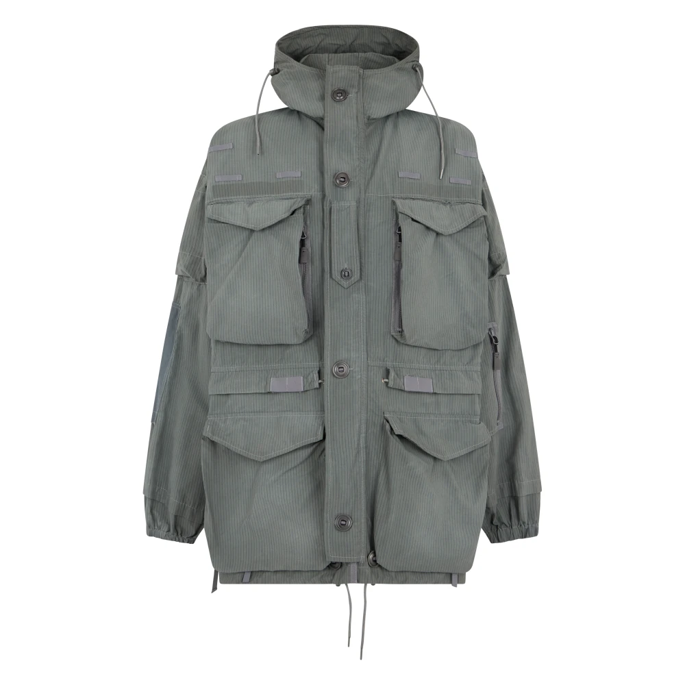 Maison Margiela Gray Oversized Parka In Technical Cotton - Male - Parkas - S - Coats