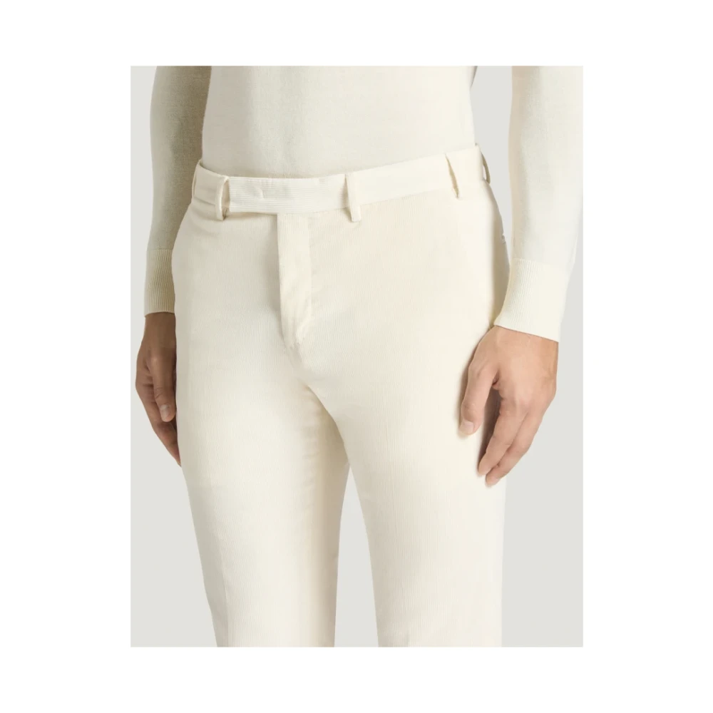 PT Torino Fluwelen Witte Broek Stijlvol Model White Heren