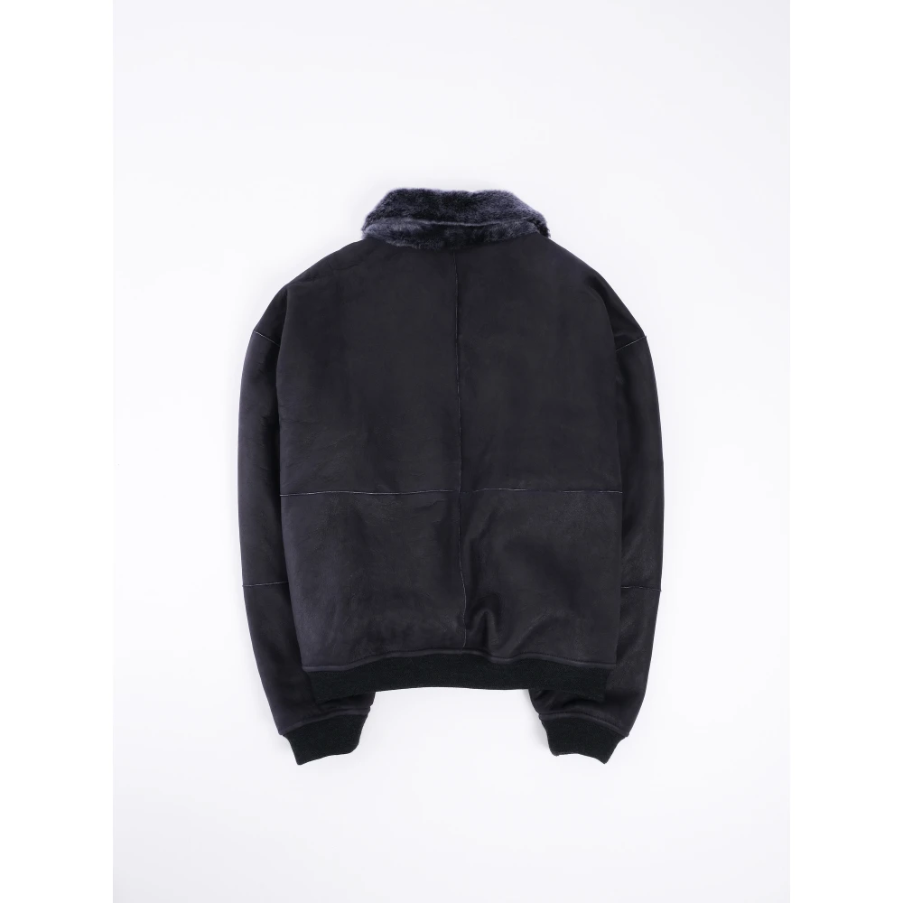 Giorgio Brato Omkeerbare Shearling Bomberjas Black Dames