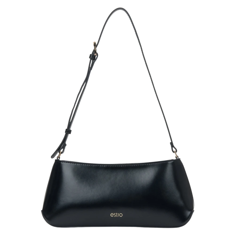 Estro Women's Black Baguette Shoulder Bag