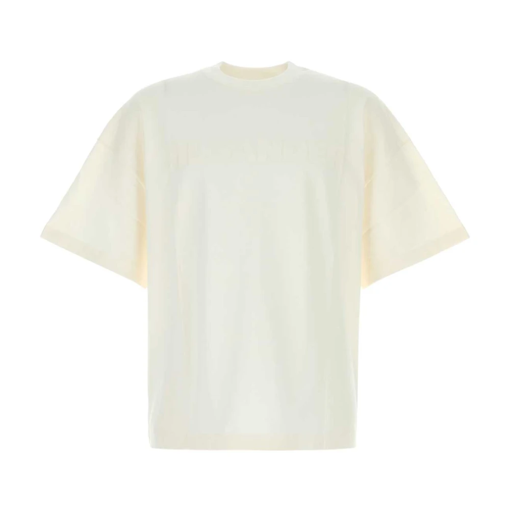 Jil Sander Men's White T-Shirts, L, Cotton Crew-Neck T-Shirt