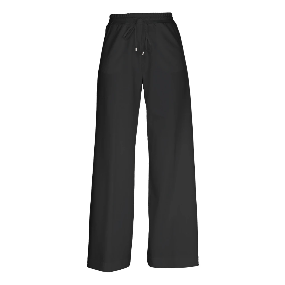 Vicario Cinque Milano Stitch Palazzo Broek Elastiek Koord Black Dames